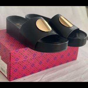 Tory Burch Leather Flatform Sandals